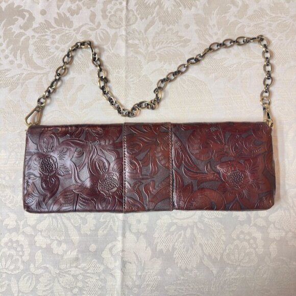 Nine West Tooled Leather Clutch / Shoulder Bag – 2-Way Style - Picture 3 of 13